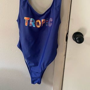Swimsuit size Medium but tight Fit! the back is sexy perfect!